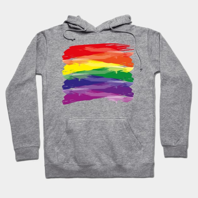 Rainbow | Abstract Rainbow Hoodie by Eclectic At Heart